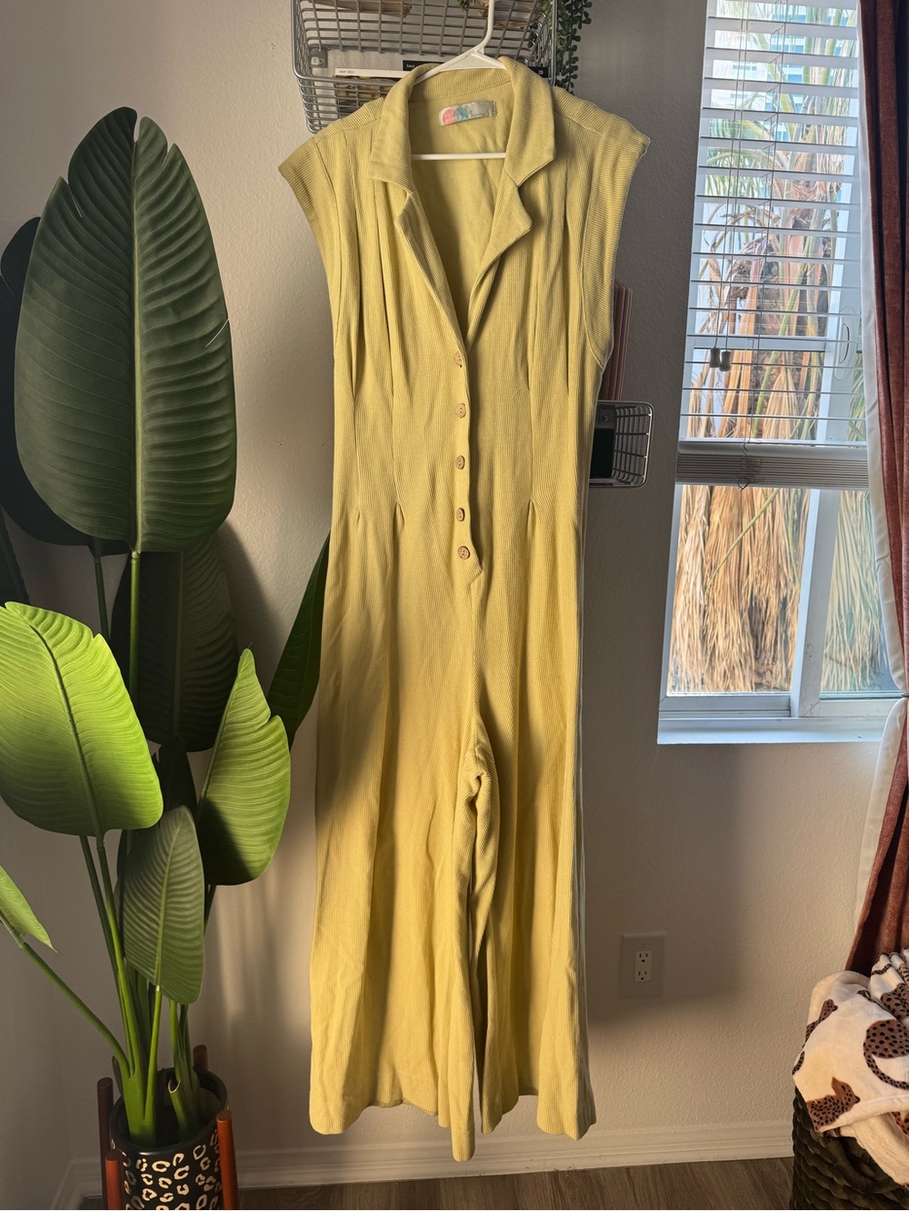Free People Shasta Jumpsuit Yellow/Verte